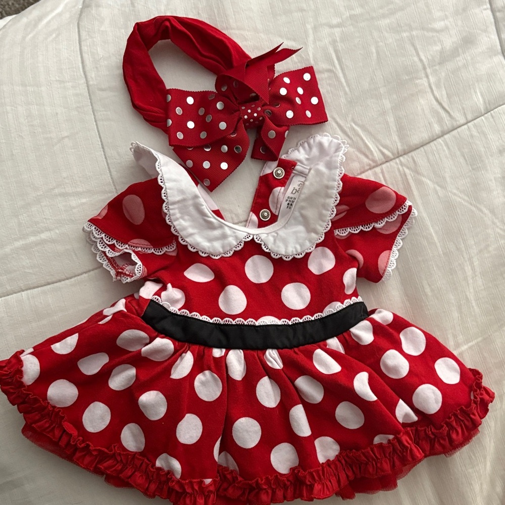 Disney Red and White Polka Dot Kids Costume